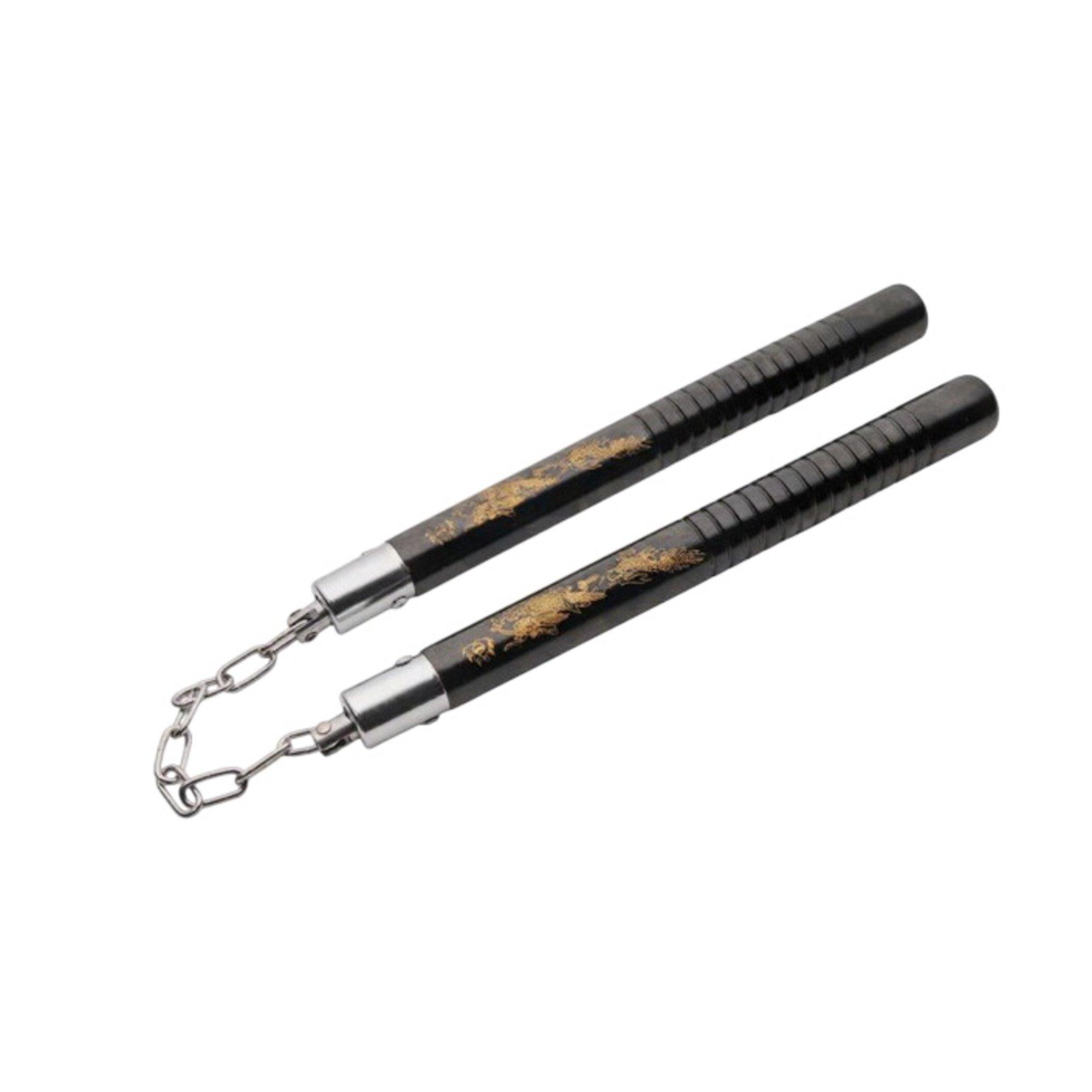 SZCO Wood Gold Dragon Nunchucks Sword - SZCO Supplies