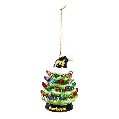 Iowa Hawkeyes Tree w/Hat Ornament - Primary Image