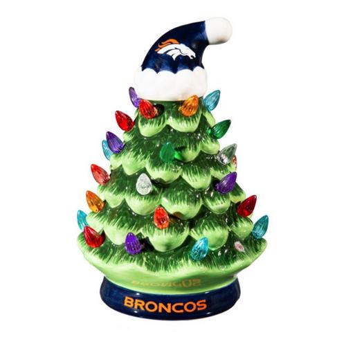 Evergreen Enterprise Denver Broncos Light Up Ceramic LED Tree - Primary Image