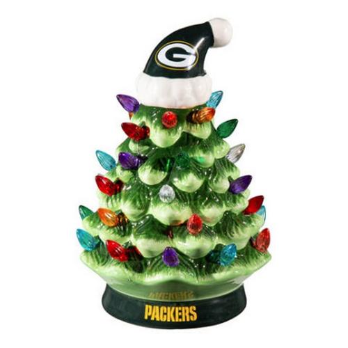 Green Bay Packers Light Up Ceramic LED Tree - Primary Image