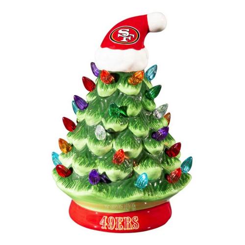 Evergreen Enterprise San Francisco 49ers Light Up Ceramic LED Tree - Primary Image