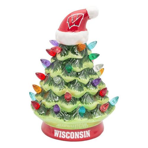 Evergreen Enterprise Wisconsin Badgers 8" Tabletop Chrismtas Tree - Primary Image