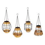 Evergreen Enterprise Metal & Rattan Hanging Solar Lantern (Style May Vary) - Thumbnail 1 of 7