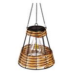 Evergreen Enterprise Metal & Rattan Hanging Solar Lantern (Style May Vary) - Thumbnail 5 of 7