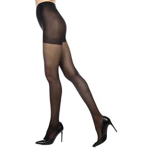 Women's MeMoi All Over Rhinestone Sheer Tights - Primary Image