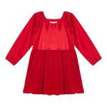 Girls' Isobella and Chloe Merry 'n Bright Pleated Long Sleeve Babydoll Dress - Thumbnail 1 of 2