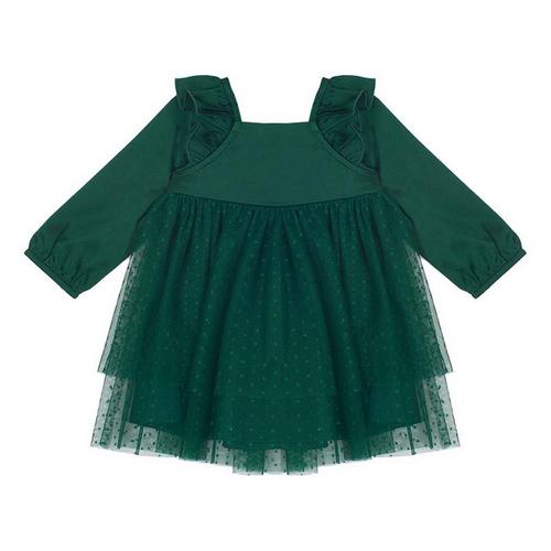 Girls' Isobella and Chloe Mistletoe Long Sleeve Dress - Primary Image