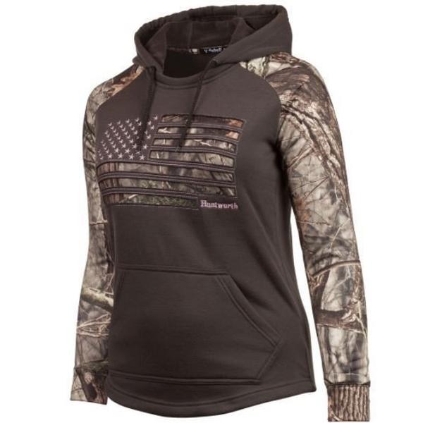 Women's Huntworth Flag Performance Hunting Hoodie Small Charcoal Grey/Hidd'n