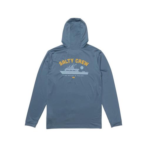 Men's Salty Crew Overnight Long Sleeve Hooded T-Shirt - Primary Image