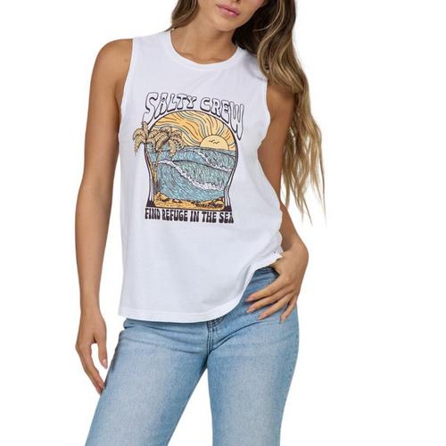 Women's Salty Crew Keyhole Muscle Tank Top - Primary Image