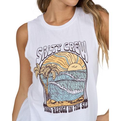 Women's Salty Crew Keyhole Muscle Tank Top - Primary Image