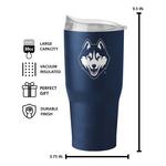 Logo Brands Connecticut Huskies 30 oz. Flipside Powder Coat Tumbler - Thumbnail 2 of 2