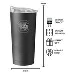 Logo Brands South Carolina Gamecocks 20 oz. Etch Powder Coat Tumbler - Thumbnail 2 of 4