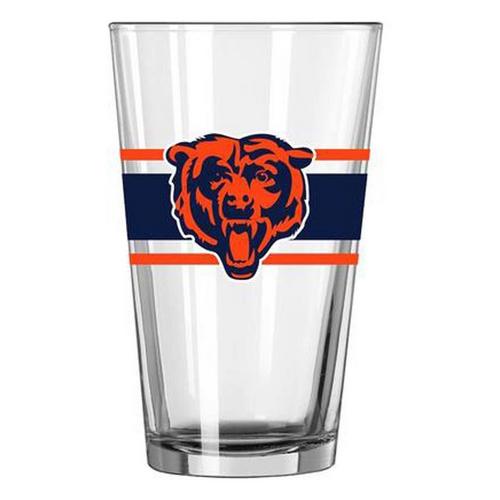 Logo Brands Chicago Bears 16oz. Striped Pint Glass - Primary Image