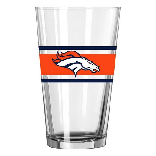 Logo Brands Denver Broncos 16oz. Stripe Pint Glass - Primary Image