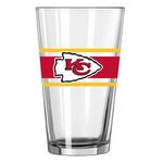 Logo Brands Kansas City Chiefs Stripe Pint Glass - Thumbnail 1 of 2