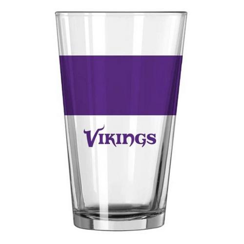 Logo Brands Minnesota Vikings 16oz. Stripe Pint Glass - Primary Image