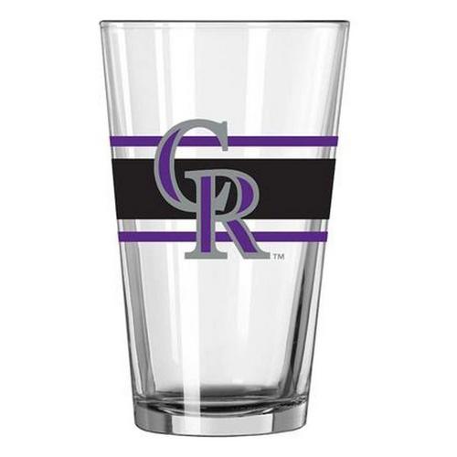Logo Brands Colorado Rockies 16oz. Stripe Pint Glass - Primary Image