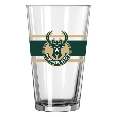 Logo Brands Milwaukee Bucks 16oz. Stripe Pint Glass - Primary Image