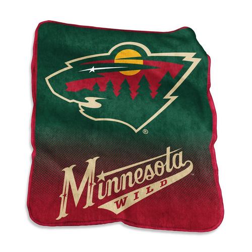 Logo Brands Minnesota Wild Raschel Throw - Primary Image