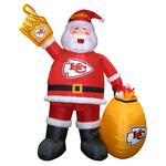 Logo Brands Kansas City Chiefs Inflatable Santa - Thumbnail 1 of 2