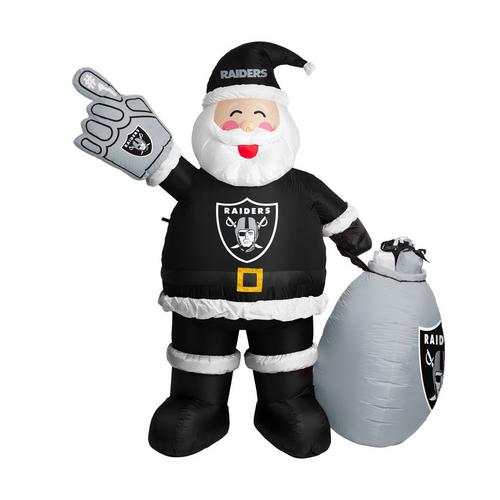 Logo Brands Las Vegas Raiders Inflatable Santa - Primary Image