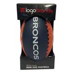 Logo Brands Denver Broncos Mini-Size Rubber Football - Thumbnail 1 of 2