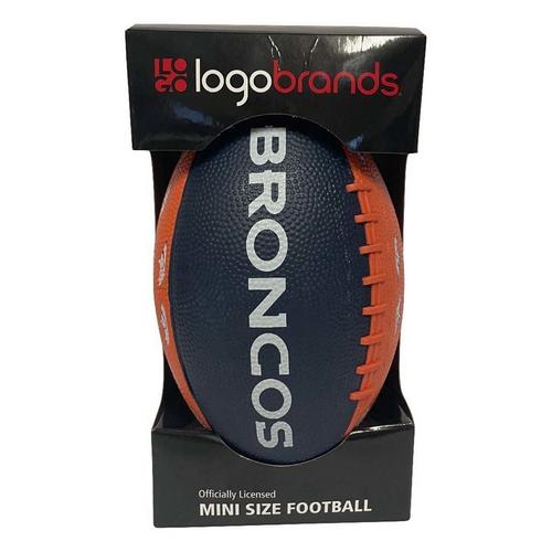 Logo Brands Denver Broncos Mini-Size Rubber Football - Primary Image