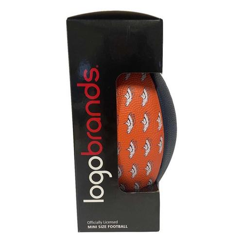Logo Brands Denver Broncos Mini-Size Rubber Football - Primary Image