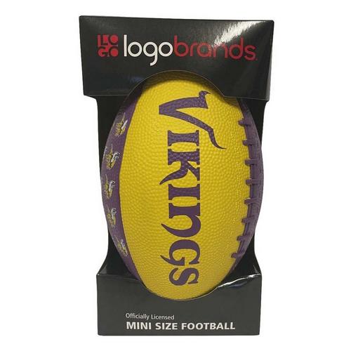 Logo Brands Minnesota Vikings Mini-Size Rubber Football - Primary Image
