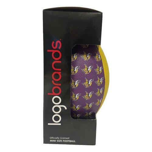 Logo Brands Minnesota Vikings Mini-Size Rubber Football - Primary Image