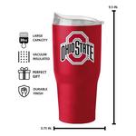 Logo Brands Ohio State Buckeyes 30 oz. Flipside Powder Coat Tumbler - Thumbnail 2 of 2
