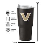 Logo Brands Vanderbilt Commodores 30 oz. Flipside Powder Coat Tumbler - Thumbnail 2 of 2