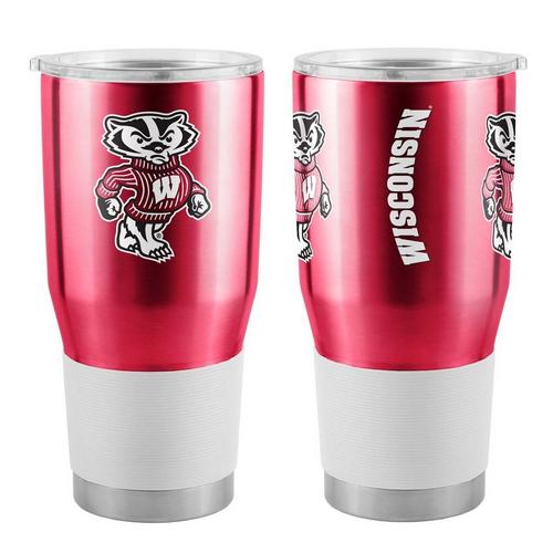 Logo Brands Wisconsin Badgers 30oz. Stainless Steel Tumbler - Primary Image
