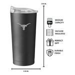 Logo Brands Texas Longhorns 20 oz. Etch Powder Coat Tumbler - Thumbnail 2 of 4