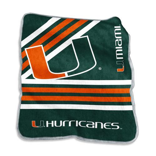 Logo Brands Miami Hurricanes 50x60 Raschel Throw - Primary Image