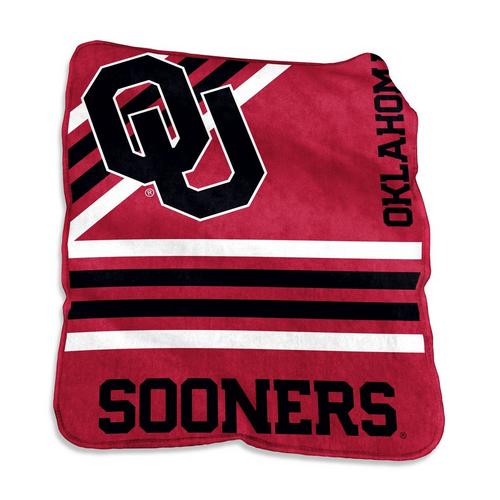 Logo Brands Oklahoma Sooners 50x60 Raschel Throw - Primary Image