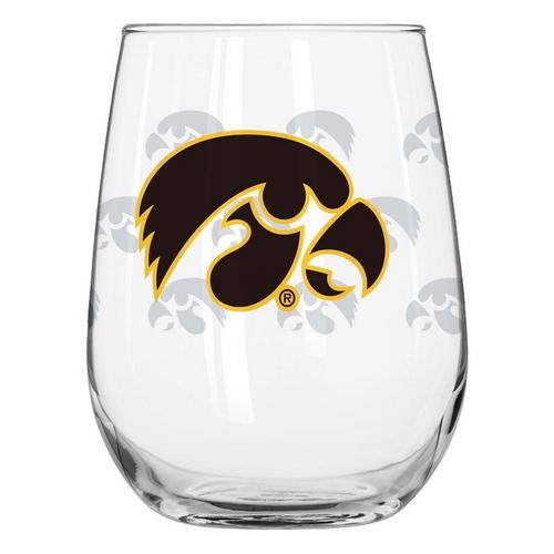 Logo Brands Iowa Hawkeyes 16oz Curved Glass - Primary Image
