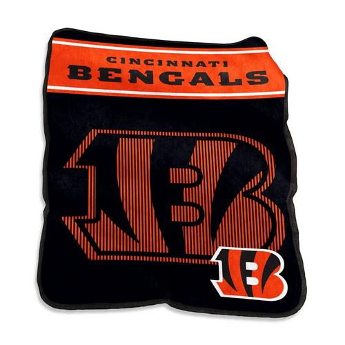 Logo Brands Cincinnati Bengals 60x80 Raschel Throw - Primary Image