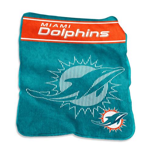 Logo Brands Miami Dolphins 60x80 Raschel Throw - Primary Image