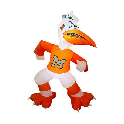 Logo Brands Miami Hurricanes Mascot Yard Inflatable - Primary Image