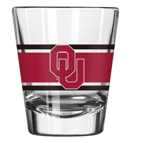 Logo Brands Oklahoma Sooners Stripe Shot Glass - Primary Image