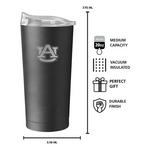 Logo Brands Auburn Tigers 20 oz. Etch Powder Coat Tumbler - Thumbnail 2 of 4