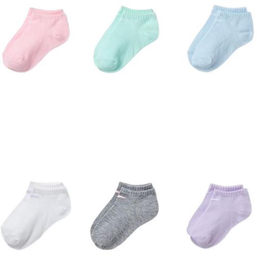 Youth Girls' Nike Metallic Swoosh 6 Pack No Show Socks - Primary Image