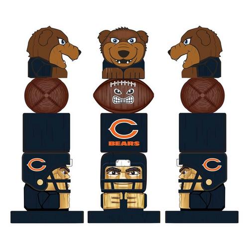 Evergreen Chicago Bears Tiki Totem 16" Garden Statue - Primary Image