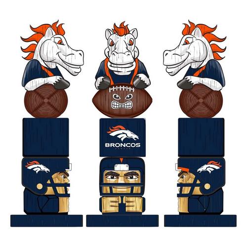 Evergreen Enterprise Denver Broncos Tiki Totem 16" Garden Statue - Primary Image