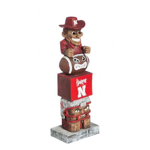 Evergreen Nebraska Cornhuskers Tiki Totem 16" Garden Statue - Primary Image