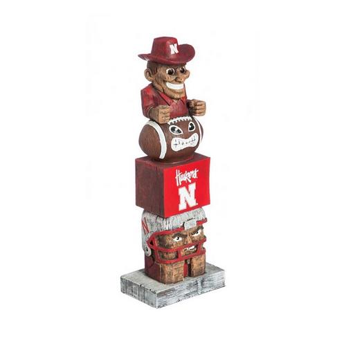 Evergreen Nebraska Cornhuskers Tiki Totem 16" Garden Statue - Primary Image