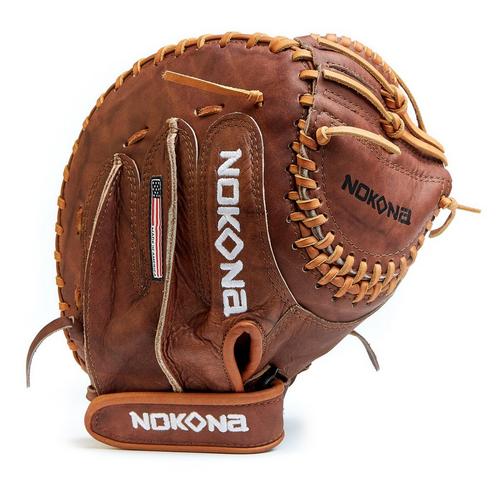 Nokona Walnut W-V3250 Velcro 32.5" Closed Web Fastpitch Catchers Mitt - Primary Image