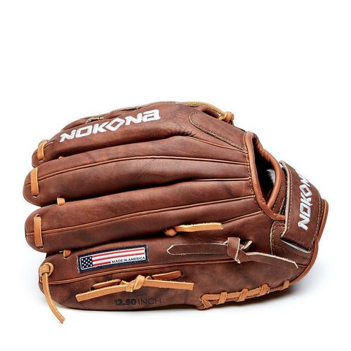 Nokona Walnut W-V1250 Velcro 12.5" Closed Web Infield/Outfield Fastpitch Glove - Primary Image